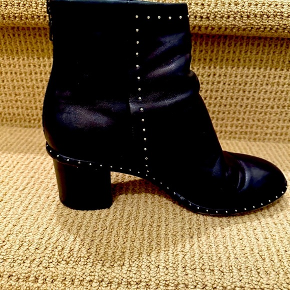 RAG & BONE New York. Black supple leather micro studded boots. - Picture 5 of 8
